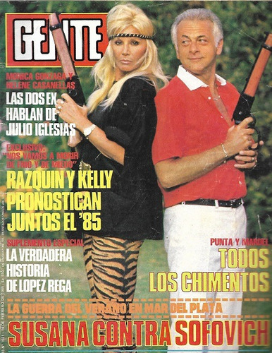 Gente N° 1021_14-2-1985: Susana Gimenez & Gerardo Sofovich