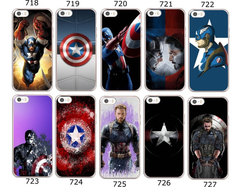 Capinha Capitão América Heróis - iPhone XR iPhone 7 Plus 