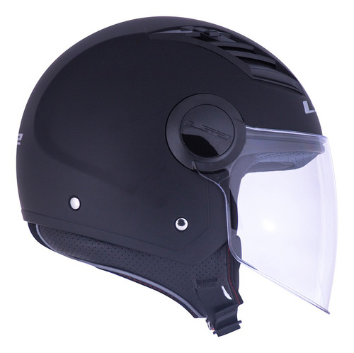 Capacete Ls2 Aberto Airflow Of562 Monocolor Preto Fosco