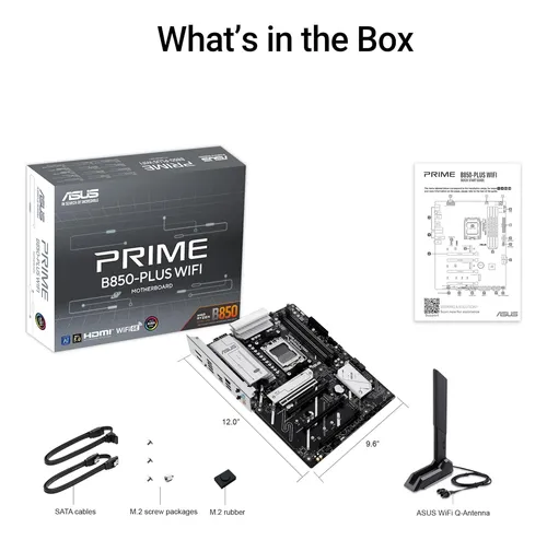 Asus Prime B850-plus Wifi 6e Board Am5, Ddr5, Pcie 5.0