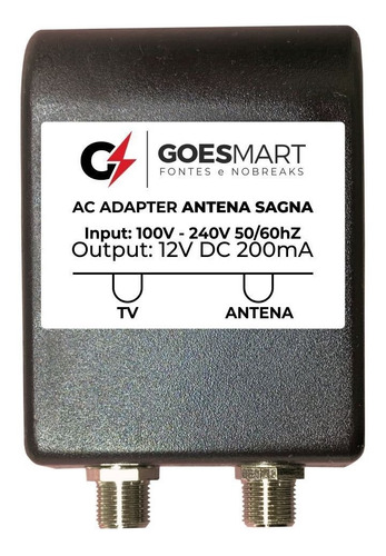 Fonte 9v A 18v Para Antena Sagna Sg1000 Sg2000 Sg4000 Bivolt