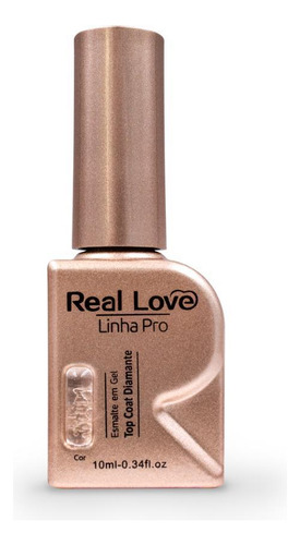 Top Coat Diamante Para Unhas Linha Pro 10 Ml - Real Love