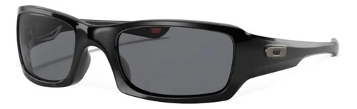 Gafas de sol Oakley Fives Squared Standard con marco de o matter color polished black, lente grey de plutonite clásica, varilla polished black de o matter - OO9238