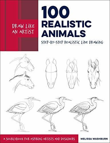 Draw Like An Artist 100 Realistic Animals Step-by-step Real: Step-by-step Realistic Line Drawing, De Melissa Washburn., Vol. 1. Editorial Quarry Books, Tapa Blanda En Inglés, 2019