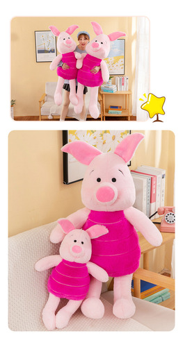 Peluche 140cm Gigante Puerquito Pigglet Winnie Pooh Color Rosa