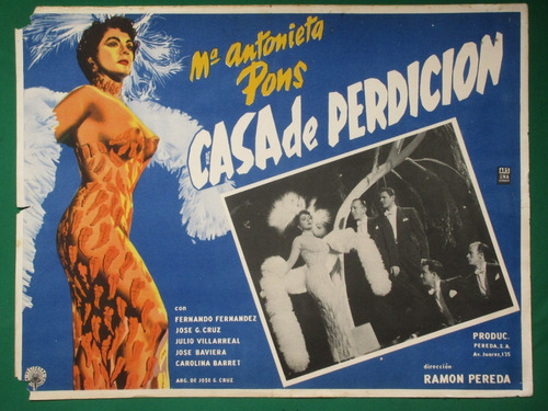 Casa De Perdicion Maria Antonieta Pons Sexy Cartel De Cine