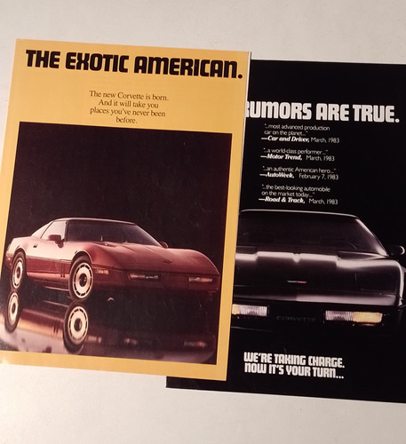 2 Recortes De Revista Chevrolet Corvette Estados Unidos