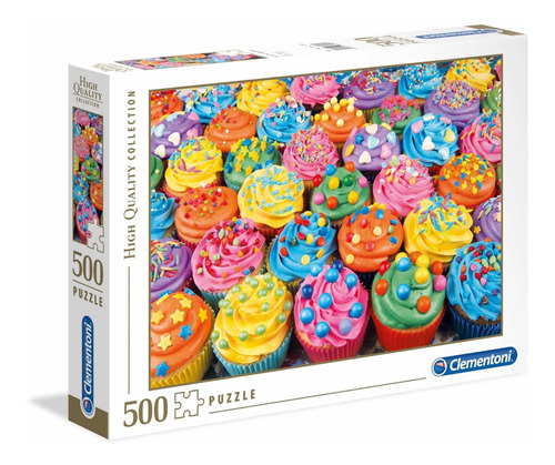Imagen 1 de 4 de Puzzle Clementoni 500 Piezas Colorful Cupcakes Rompecabezas