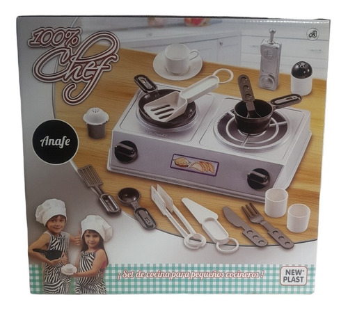 Anafe 100 % Chef Set Infantil Accesorios Juguetes New Plast