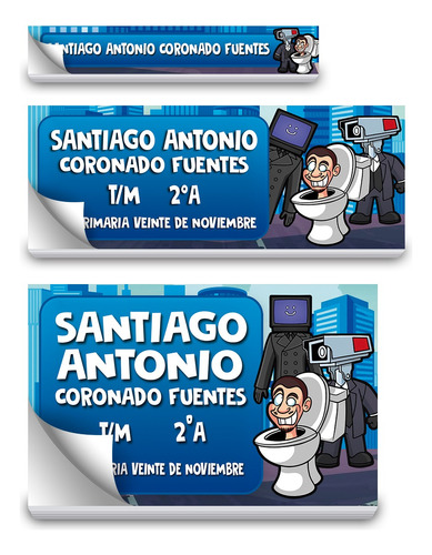 80 Etiquetas Escolares Personalizadas Papel Varios Diseños