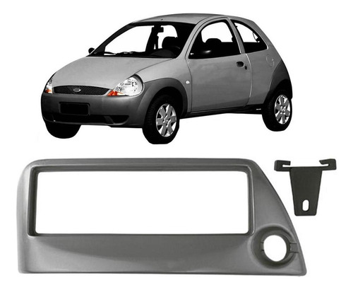 Marco Adaptador Permak 1 Din Ford Ka Con Baliza Gris