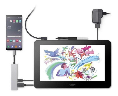 Imagen 3 de 7 de Tableta Grafica Wacom One Dtc133 Creative Pen Display 13''