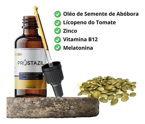 Prostazil Proteção Para Prostata Com Óleo De Semente De Abóbora