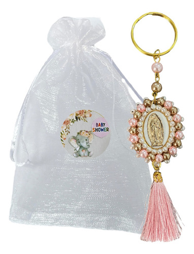 Llavero Virgen Perla Rosa 6 Pz Recuerdos Para Eventos