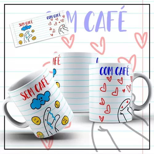 Caneca Flork Meme Bentô Divertida - Com Café & Sem Café