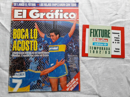 Revista El Grafico N° 3829 Año 1993 Con Fixture 1992 / 93