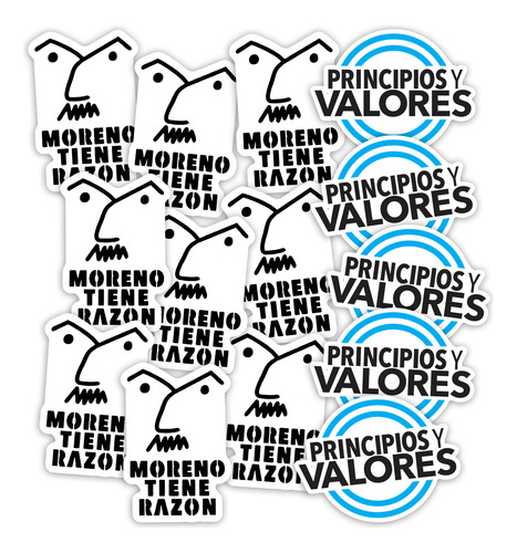 Stickers Guillermo Moreno 50 Unidad 4x4cm Pvc Plastificados