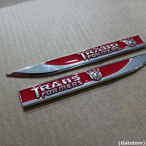 Kit 2 Emblemas Ad. Metal 3d Transformers Acessorios P Carros