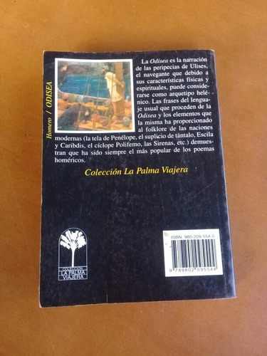 Libro Odisea Homero Literatura Griega (Usado)