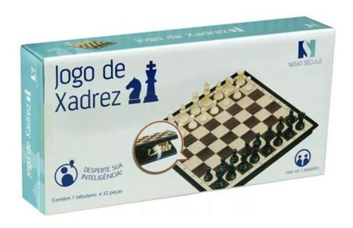 Imagem 1 de 2 de Jogo De Xadrez 1 Tabuleiro E 32 Peças Para Até 2 Jogadores