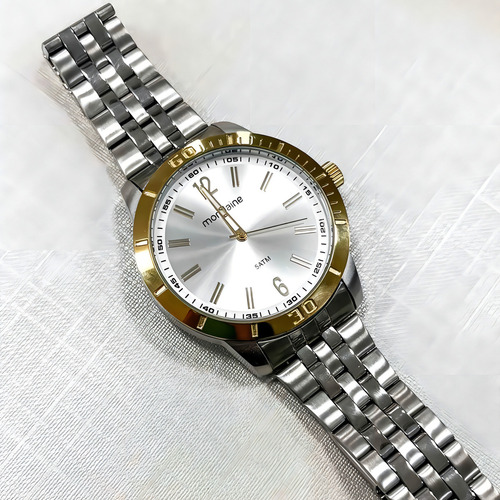 Relogio Mondaine Analógico 99529g0mvne1 Pulso Prateado 99529 Cor do bisel Dourado Cor do fundo Prata