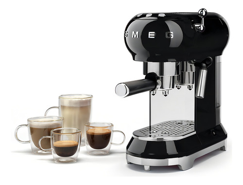 Cafeteira Smeg 50's Retro Style ECF01 automática black expresso 127V