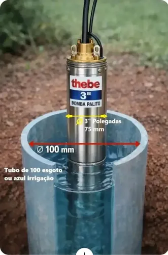 Bomba Submersa de Poço 3TSM2-18 1CV 3" 3400L/h