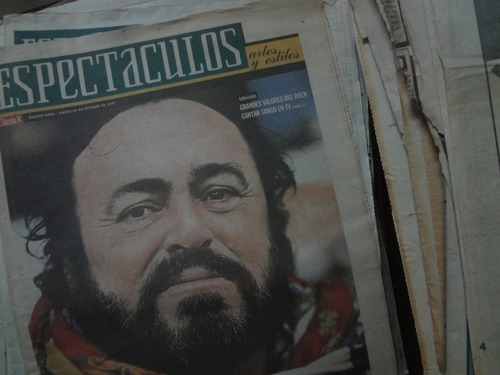 Clarin Espectaculos 1997 Luciano Pavarotti Daniel Melingo