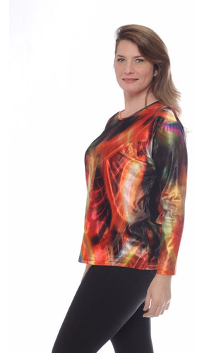 Imagen 5 de 6 de Sweater Manga Larga Terciopelo Talle Grande Art 1567 Local