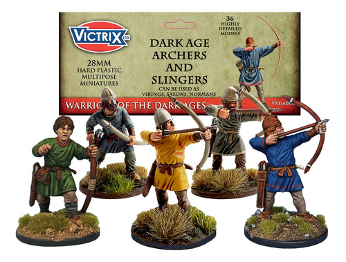 Caixa 36 Miniatura Archers And Slingers Victrix Dark Ages