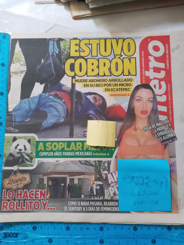 Revista Periódico Metro, N8947 Junio 2022 (Usado)