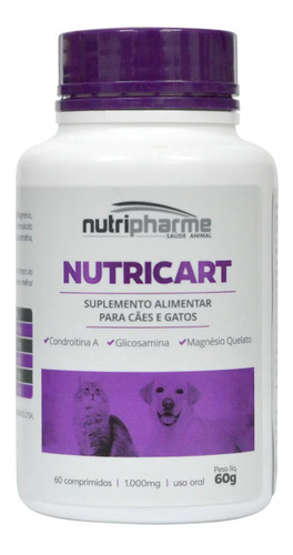 Nutricart 1000 Suplemento Cachorros/Gatos 60 Comprimidos