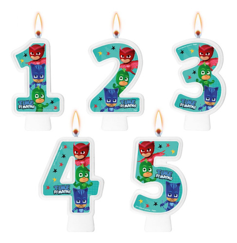 Vela Pj Masks Festa De Aniversário De 1 Á 5 Anos