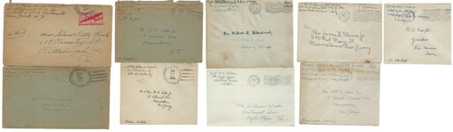 Estados Unidos 9 Envelopes Soldado Americanos Na 2ª Guerra