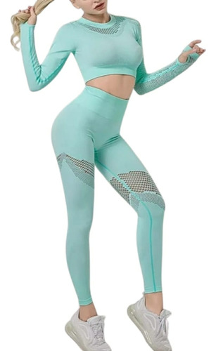 Conjunto Deportivo- Ref. 5080- Celeste- Lycra + Buso