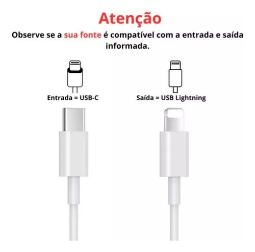 Cabo Carregador Usb C Para iPhone 7 8 X Xr Xs 11 12 13 Max