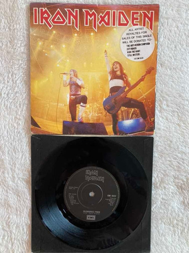 Iron Maiden Running Free Lp Vinyl Vinilo Edición Europea