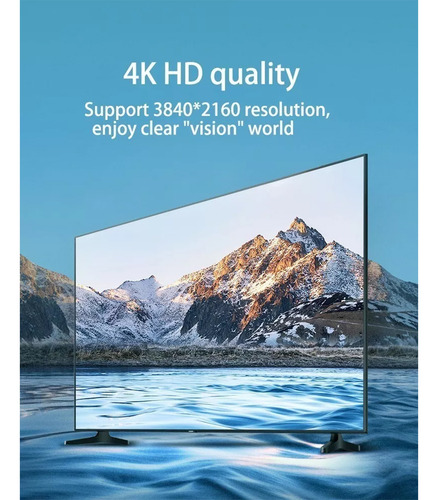 Cabo HDMI macho Vanjoe de 5 metros de áudio 4K para TV Pc Conector HDMI Full Hd Cabo HDMI Cabo HDMI de 5 metros Cabo de alto-falante Cabo de plugue Cabo auxiliar de Displayport de áudio