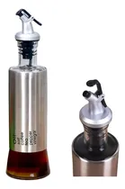 Comprar Aceitera Vinagrera Vidrio Y Acero Pico Vertedor Antiderrame