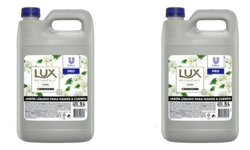 Combo 2 Jabones Liq Para Manos Y Cuerpo Lux 5l Frag Jazmin