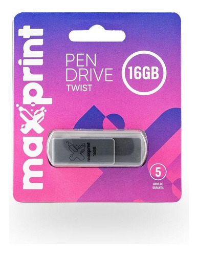 Pen Drive Maxprint Twist Cinza - 16gb