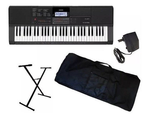 Casio Ctx-700 Teclado 61 Teclas Paquete Funda Base