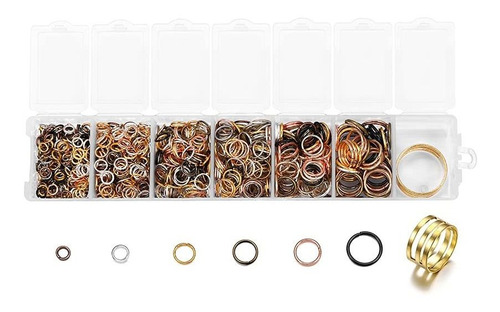 Agcfabs 975pcs Set Open Jump Ring Conector Anillo Abierto