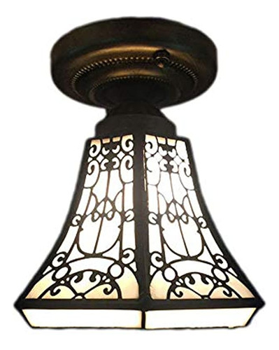 Litfad Tiffany - Lámpara De Techo Para Pasillo, Dormitorio,