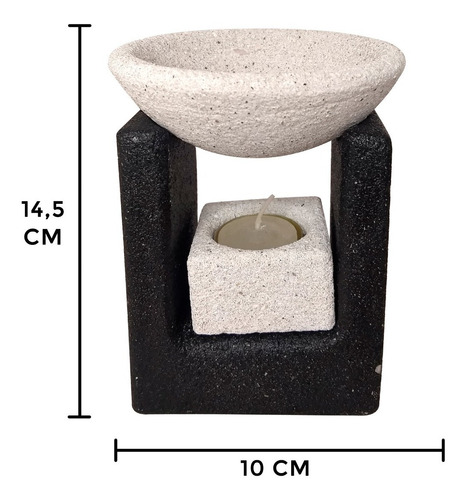 Hornito De Piedra Para Esencia Aromatico Decoracion Mediano