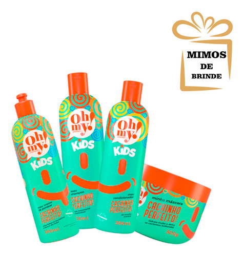 Kit Oh My Kit Cachinho Perfeito Kids 300ml Completo Ac Mimos