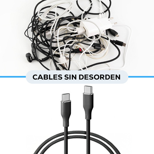 Cable Tipo C A Tipo C Magnetico Carga Rápida 65w 1m Mubitech