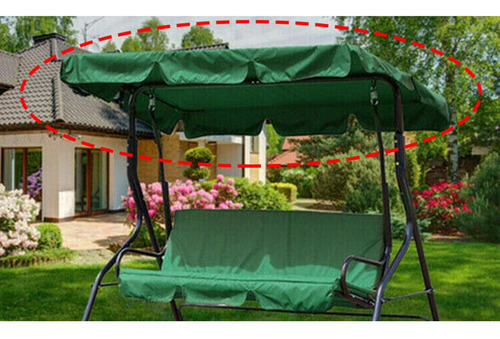 Kit De Cubierta De Toldo Para Columpio De Verde 164x114x15cm