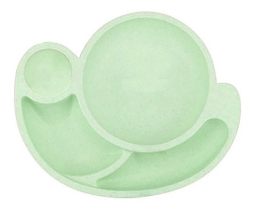 Set Plato Cubiertos Infantil Niños Bebés Caracol Degradable