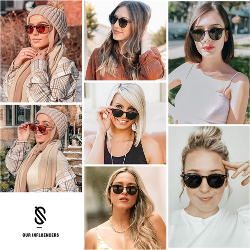 Sojos Gafas De Sol Polarizadas Clásicas Redondas Pequeñas Y